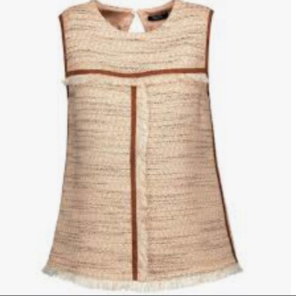 Raoul Multi-coloured Fringe Tweed Blouse